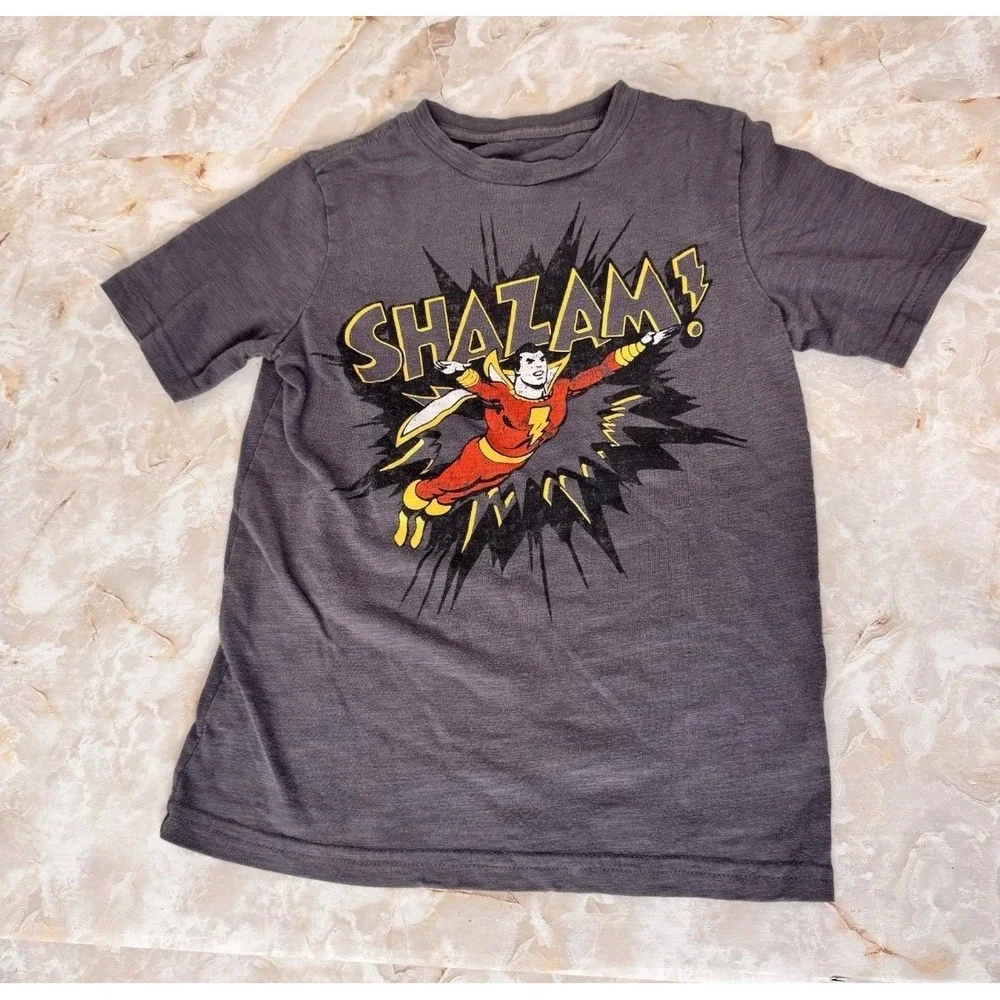 Justice League Lucky Brand Boys Size 7 Gray Tan Black Short Long Sleeve 3pc Lot